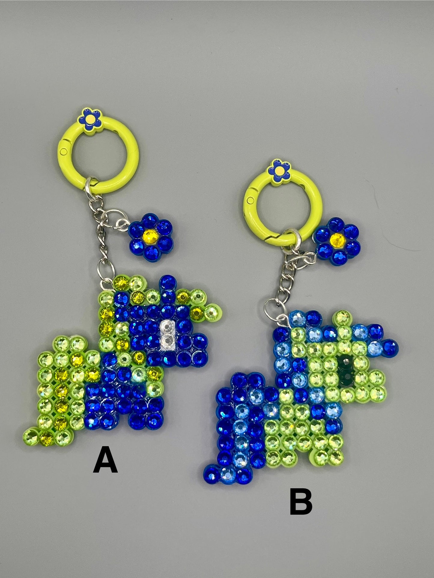 Medium Unicorn Keychain Blue/Green