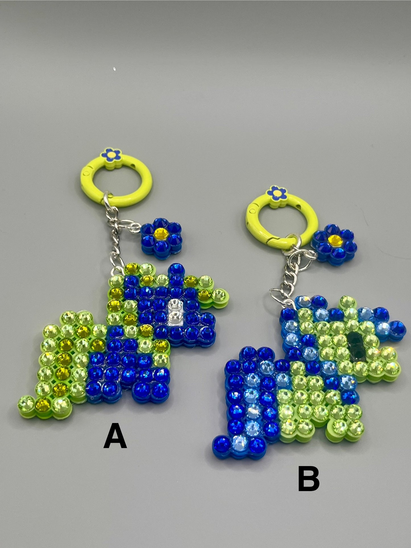 Medium Unicorn Keychain Blue/Green
