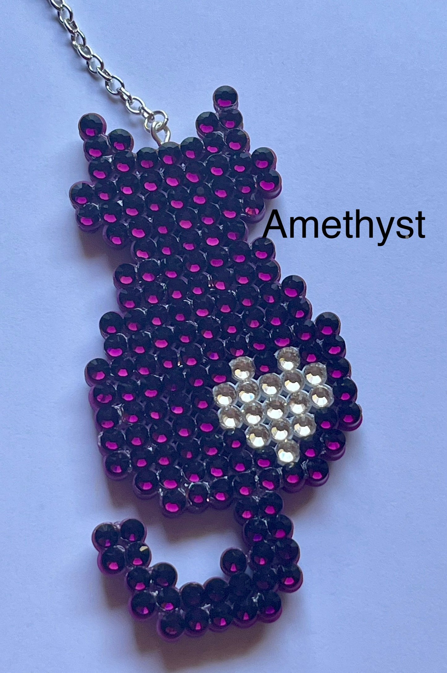 Kitty Love Car Ornament with heart charm