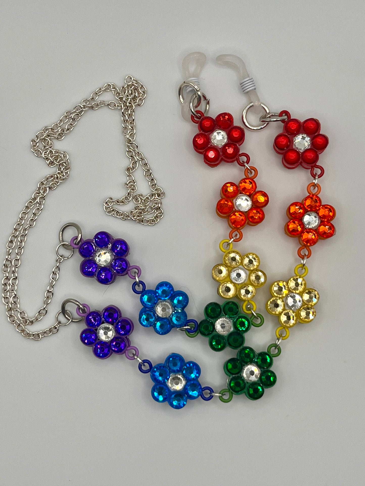 Rainbow eyeglass chain