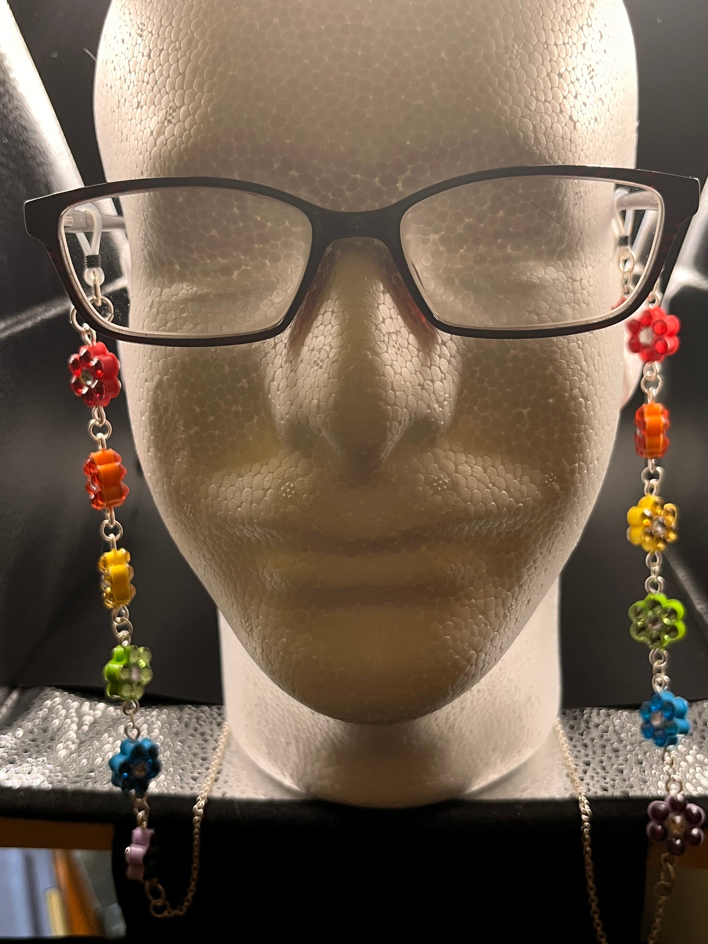 Rainbow eyeglass chain