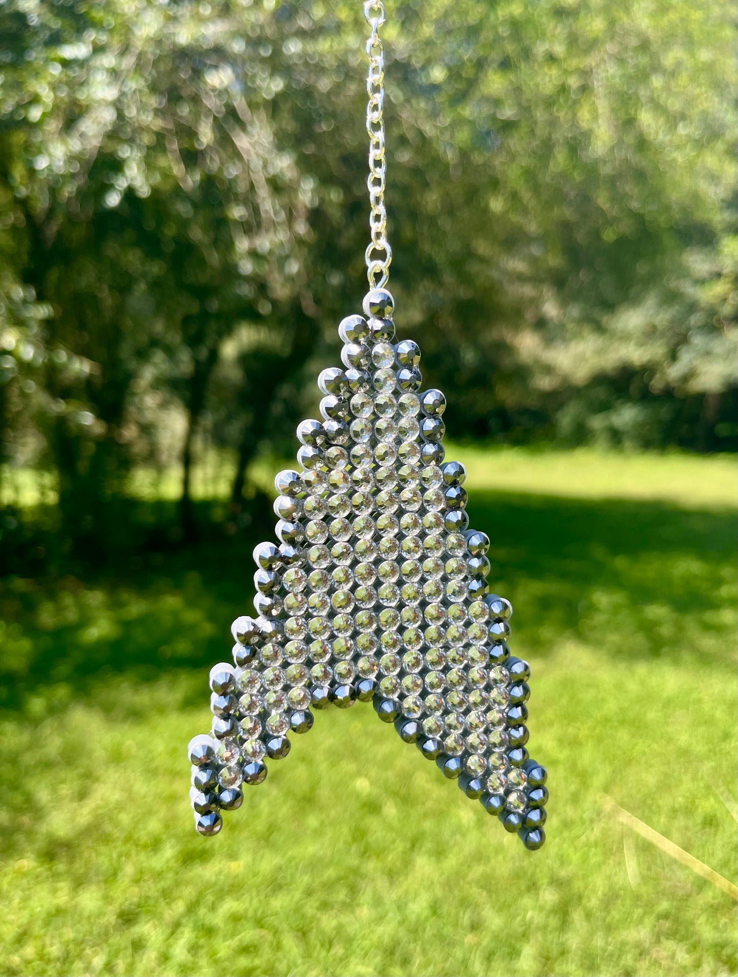 Silver Sci-Fi Badge Anywhere Ornament