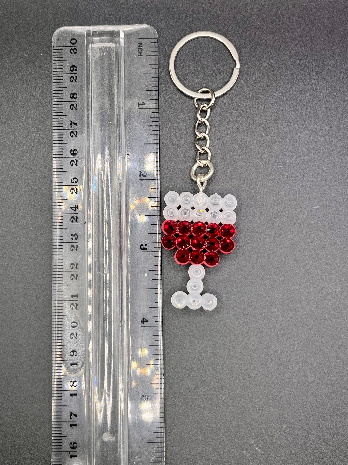 Wineglass keychain