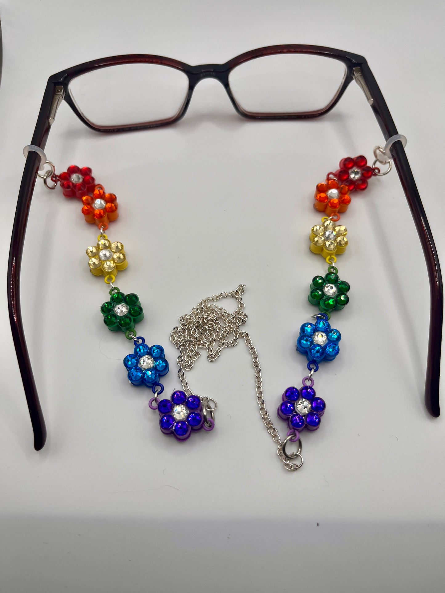 Rainbow eyeglass chain