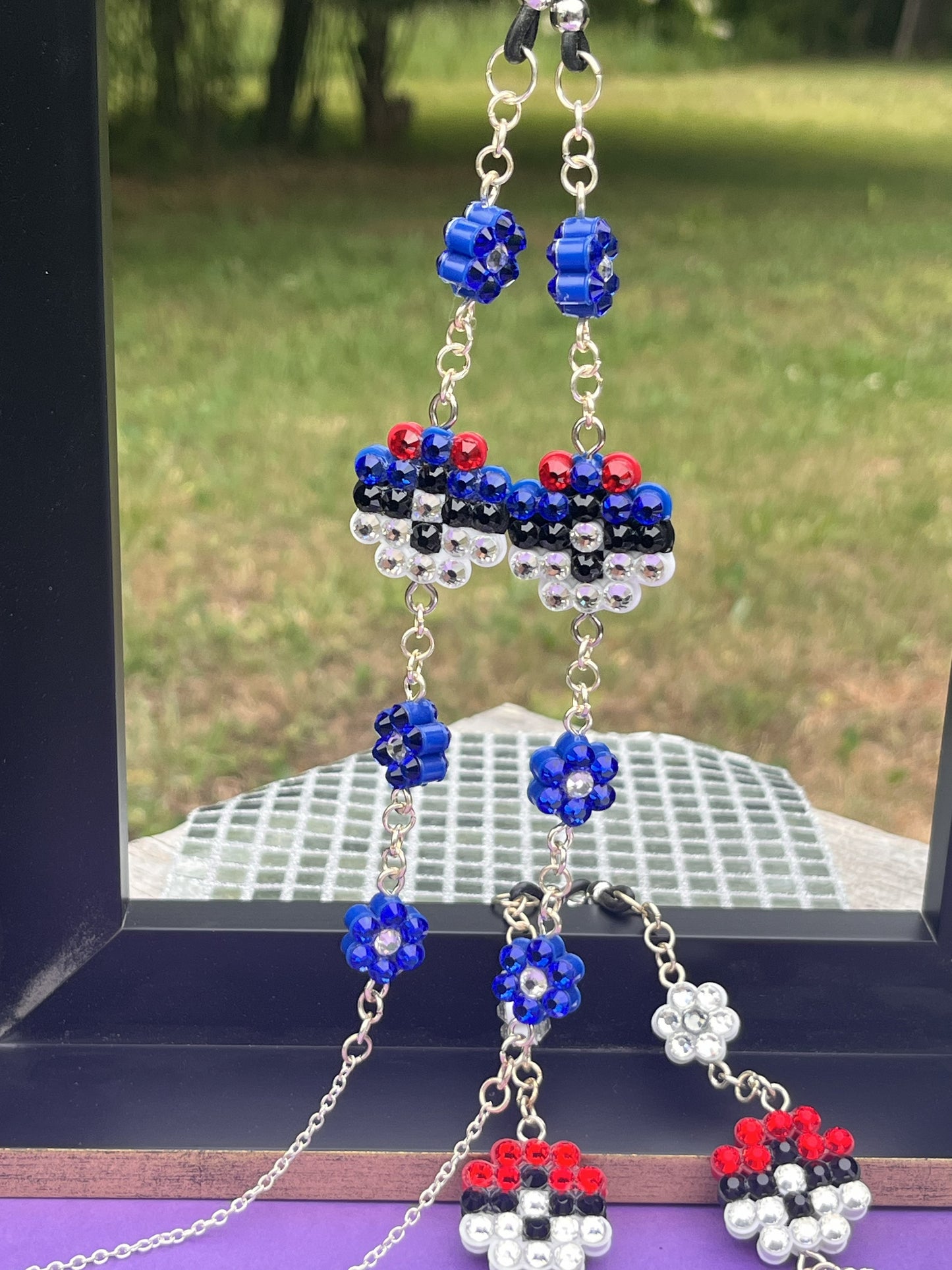 Flower Eyeglass Chains or Lanyard Pokemon ball