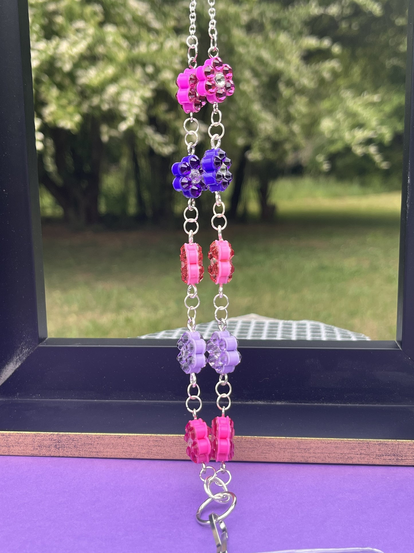 Flower Eyeglass Chains or Lanyard Purples\Pinks