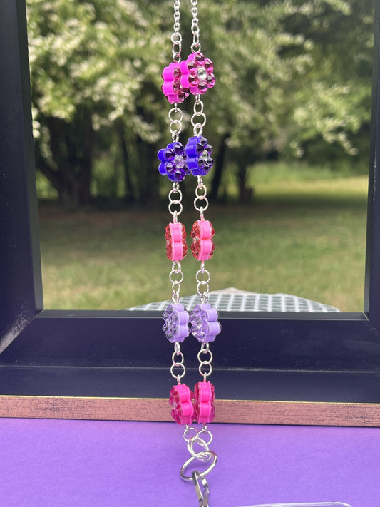 Flower Eyeglass Chains or Lanyard Purples\Pinks